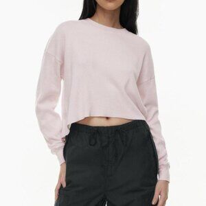 Aritzia TNA Waffle Mays Long-sleeve in pink